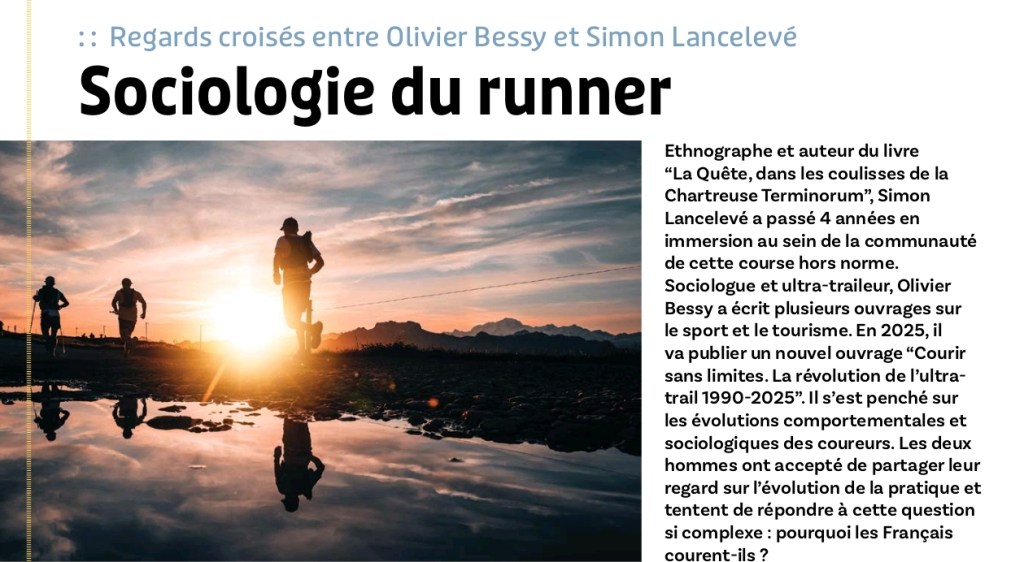 &laquo;&nbsp;Sociologie du runner&nbsp;&raquo;, SPORTéco, juin&nbsp;2025